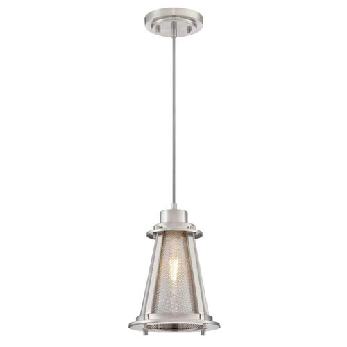 Westinghouse 6361800 Beatrix Indoor Mini Pendant
Brushed Nickel Finish with Mesh and Clear Glass