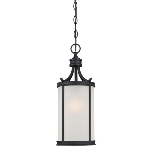 Westinghouse 6359100 Perchside One-Light Outdoor Pendant
Textured Black Finish with Frosted Seeded Glass