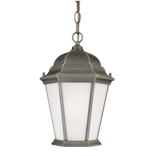 Westinghouse 6750900 One-Light Outdoor Pendant
Rust Finish on Cast Aluminum with Frosted Seeded Glass Panels
