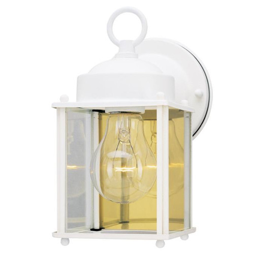 Westinghouse 6697100 One-Light Outdoor Wall Lantern
White Finish on Steel with Clear Glass Panels