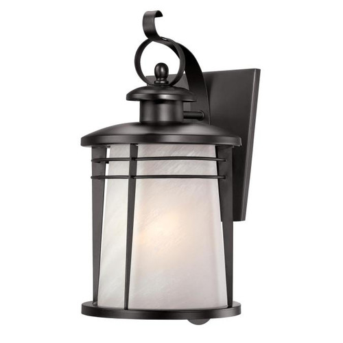 Westinghouse 6674200 Senecaville One-Light Outdoor Wall Lantern
Weathered Bronze Finish on Steel with White Alabaster Glass