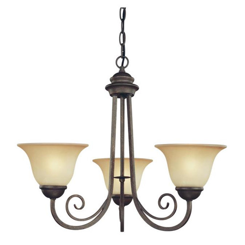 Westinghouse 6658700 Three-Light Indoor Chandelier
Ebony Bronze Finish with Aged Alabaster Glass