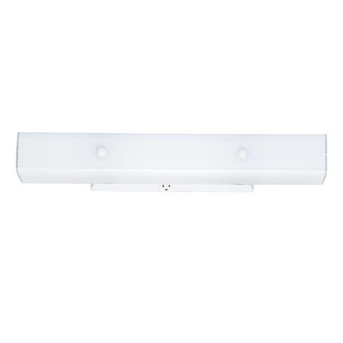 Westinghouse 6642400 Four-Light Indoor Wall Fixture with Ground Convenience Outlet
White Finish Base with White Ceramic Glass