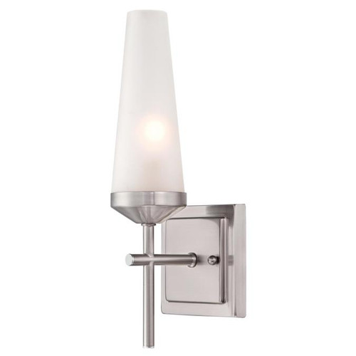 Westinghouse 6352600 Prosecco One-Light Indoor Wall Fixture
Brushed Nickel Finish with Frosted Glass