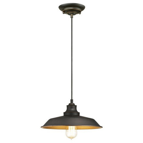 Westinghouse 6344700 Iron Hill Indoor Pendant
Oil Rubbed Bronze Finish with Highlights