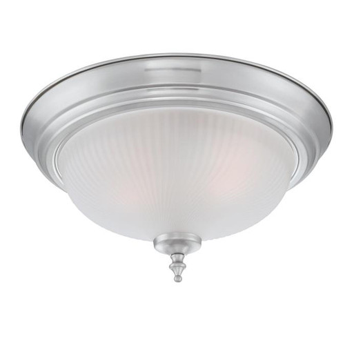 Westinghouse 6344400 Two-Light Indoor Flush Ceiling Fixture
Brushed Nickel Finish with Frosted Swirl Glass, 2-Pack