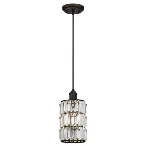 Westinghouse 6338400 Sophie Indoor Mini Pendant
Oil Rubbed Bronze Finish with Crystal Prism Glass