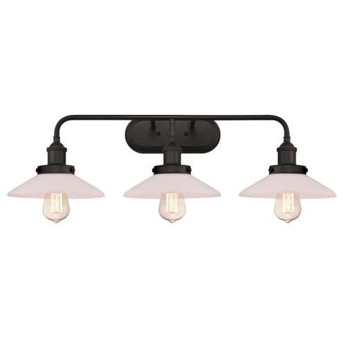 Westinghouse 6336500 Abigail Three-Light Indoor Wall Fixture
Oil Rubbed Bronze Finish with Frosted Opal Glass