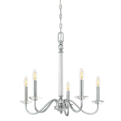 Westinghouse 6334200 Versailles Five-Light Indoor Chandelier
Chrome Finish with Clear Glass Accents