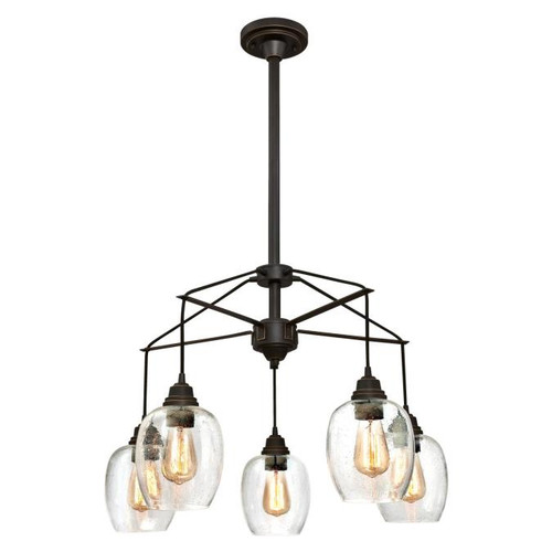 Westinghouse 6333100 Eldon Five-Light Indoor Chandelier
Oil Rubbed Bronze Finish with Highlights and Clear Seeded Glass