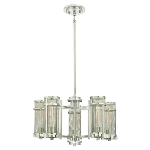 Westinghouse 6330200 Adler Five-Light Indoor Chandelier
Brushed Nickel Finish with Mesh Shades