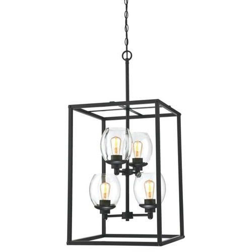 Westinghouse 6328000 Ardleigh Four-Light Indoor Chandelier
Matte Black Finish with Clear Glass