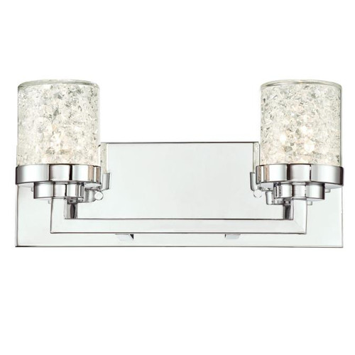 Westinghouse 6324300 Joliet Two-Light Indoor Wall Fixture
Chrome Finish with Floating Crystals in Clear Glass