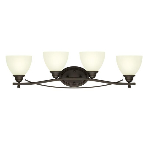 Westinghouse 6303500 Elvaston Four-Light Indoor Wall Fixture
Oil Rubbed Bronze Finish with Frosted Glass