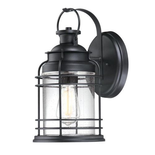 Westinghouse 6112500 Kellen Outdoor Wall Fixture
Textured Black Finish with Clear Seeded Glass