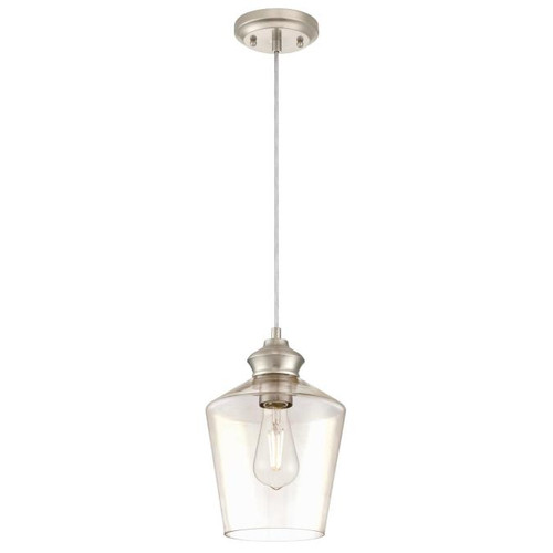 Westinghouse 6106500 Indoor Mini Pendant
Brushed Nickel Finish with Clear Glass