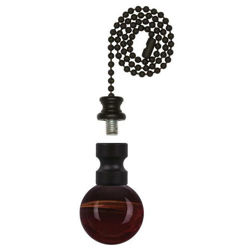 Westinghouse 1000600 Westinghouse 1000600 Amber Alabaster Glass Sphere Finial/Pull Chain Oil Rubbed Bronze Finish with 12-inch beaded chain