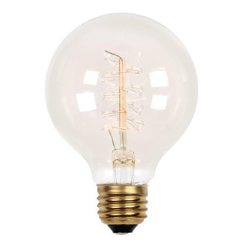 Westinghouse 0412600 Westinghouse 0412600 40 Watt G25 Timeless Vintage Inspired Bulb 2450K Clear E26 Medium Base, 120 Volt, Card