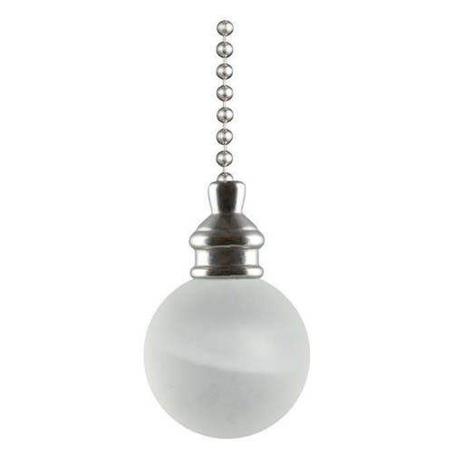 Westinghouse 7712300 Westinghouse 7712300 Frosted White Alabaster Ball Pull Chain With 12-inch beaded chain