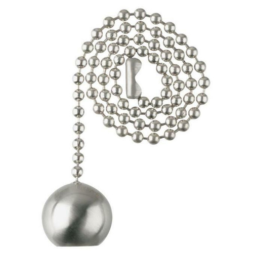 Westinghouse 7721700 Westinghouse 7721700 Brushed Nickel Finish Ball Pull Chain With 12-inch beaded chain