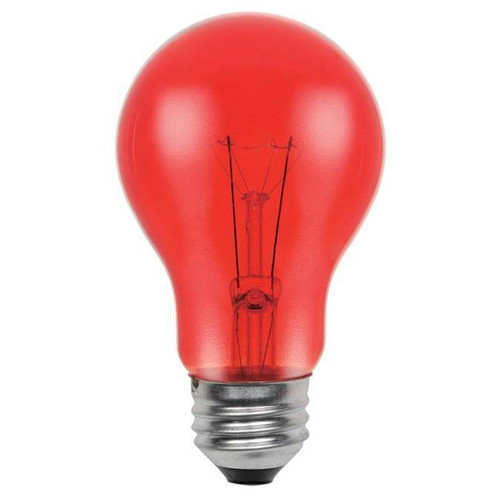 Westinghouse 0344600 Westinghouse 0344600 25 Watt A19 Incandescent Light Bulb 2700K Transparent Red E26 Medium Base, 120V