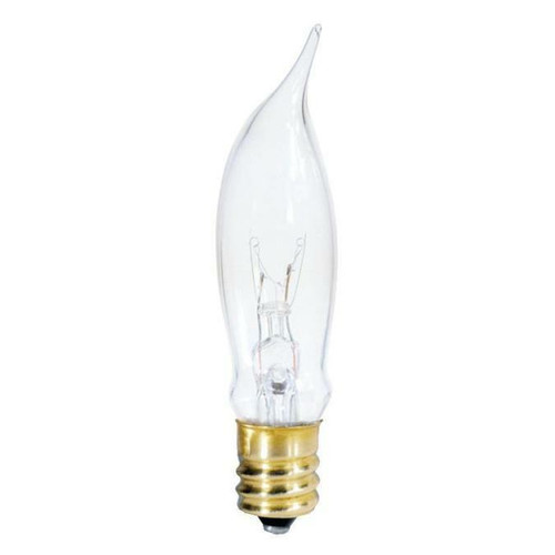 Westinghouse 0375500 Westinghouse 0375500 7-1/2 Watt CA5 Incandescent Light Bulb 2300K Clear E12 Candelabra Base, 120V 3-Pack