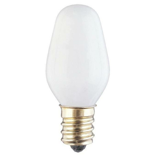 Westinghouse 0379200 Westinghouse 0379200 7 Watt C7 Incandescent Light Bulb 2700K White E12 Candelabra Base, 120V 2-Pack