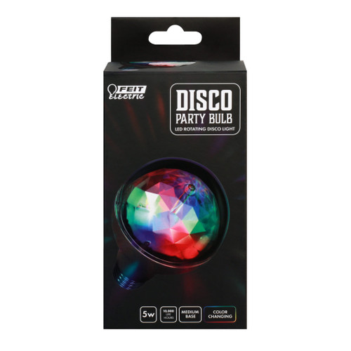 Feit Electric DISCO1/LED LED Disco Party Bulb, 5W, 10,000 Life Hours, Medium Base, RGB