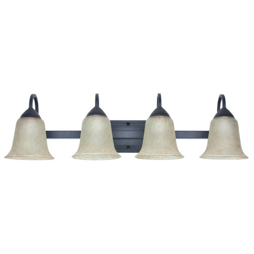 Feit Electric 73806 LED 4-Light LED Oil Rubbed Bronze w/ Antique Scavo Glass