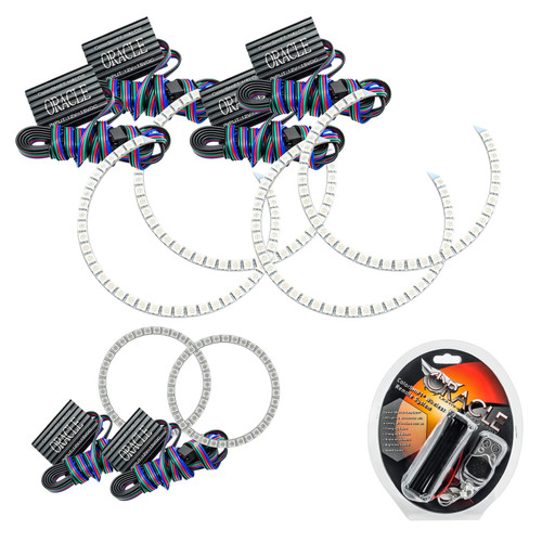 Oracle Lighting 1118-330 Dodge Charger 2005-2010 ColorSHIFT Triple Ring Halo Kit