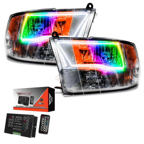 Oracle Lighting 7738-333 2009-2017 Dodge Ram Sport ColorSHIFT+ SWITCHBACK HL - Chrome