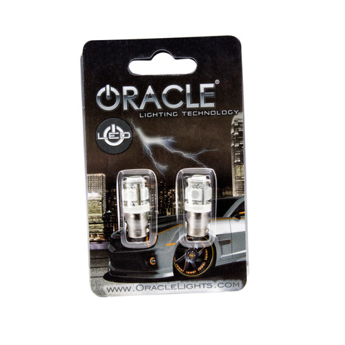 Oracle Lighting 4904-001 BA9S 5 LED 3 Chip Bayonet Bulbs (Pair) - White