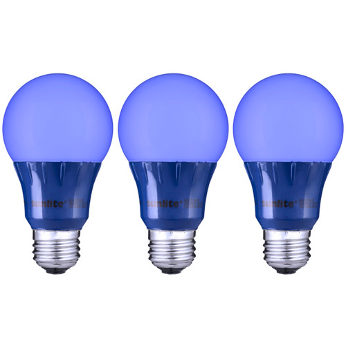 Sunlite 40450-SU A19/3W/B/LED/3PK BLUE