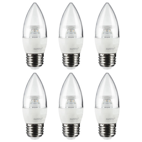 Sunlite 41381-SU ETC/LED/7W/E26/CL/D/ES/27K/6PK/6PK