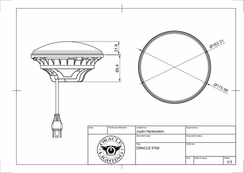 Oracle Lighting 5769B-504 ORACLE 7" High Powered LED Headlights - Black w/ Headlight Bracket