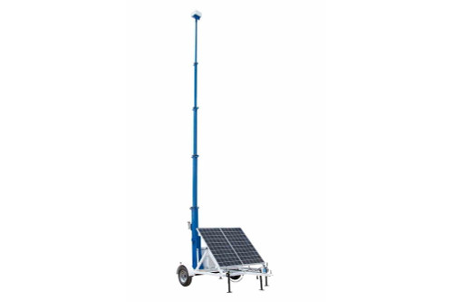 Larson Electronics Portable Solar Light Tower - 30' Mast - 7.5' Trailer - 12V 200aH Battery Bank - (1) Junction Box