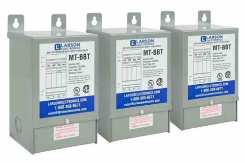 Larson Electronics 3-Phase Wye Buck/Boost Step-Up Transformer - 208Y/120V Primary - 230Y/133V Secondary - 250 Amps