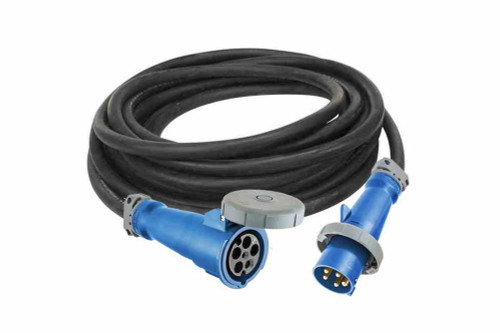 Larson Electronics 100' 8/5 SOOW Type-W Weatherproof Extension Power Cord - 60 Amps Rated - 208Y/120V - IEC 60309 560P9W Cord Cap