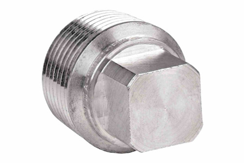 Larson Electronics 2'' NPT Threaded Closed Aluminum Conduit Plug for Explosion Proof Junction Boxes - External Square Head