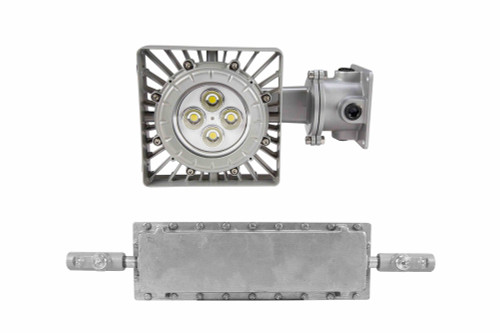 Larson Electronics C1D1 Explosion Proof  Wall Mount LED Fixture w/ Emergency Battery Backup - Paint Spray Booth Approved