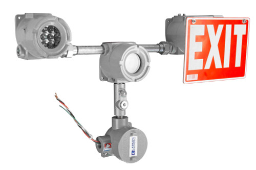 Larson Electronics Explosion Proof Bug Eye Emergency Exit LED Fixture - Class I, II, III - Self-Testing -  Remote Mounted Light