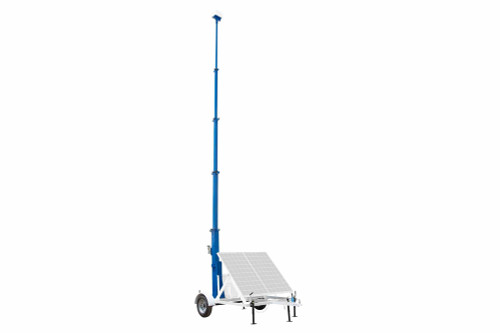 Larson Electronics Portable Trailer Mounted Light Tower - 24' Mast - 7.5' Long by 7' Wide Trailer - 2" Ball Coupler Hitch