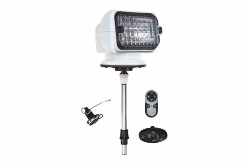 Larson Electronics Golight GL-2100-A-F Wireless Remote Control Spotlight with Post Mount - Perko Socket - Integrated Anchor Light