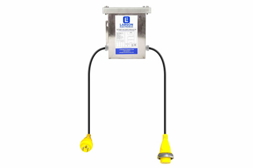 Larson Electronics 1 Phase Buck & Boost Step-Up Prewired Transformer - 208V Primary - 240V Secondary - 43.9 Amps - 50/60Hz - (2) 2' 6/4 SOOW Whips - CS6365C Plug - CS6364C Connector