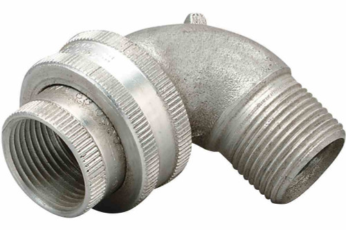 Larson Electronics ATEX Rated Explosion Proof Conduit Union - 90-degree Male to Female Union - (2) 1/2" Hubs