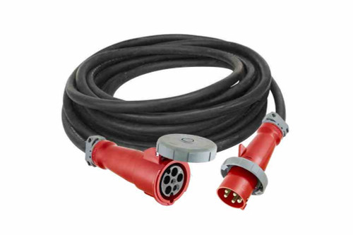 Larson Electronics 50' 8/5 SOOW Weatherproof Extension Power Cord - 30 Amps Rated - 480/277V - 4P5W Plug/Connector