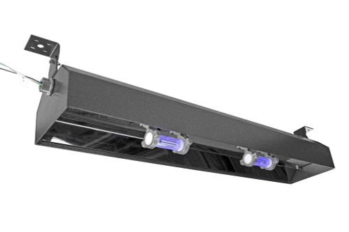 Larson Electronics *RENT* 80W Far-UV Excimer Disinfection Fixture - (2) 222nm Lamp - 3-Foot Fixture - L Bracket End Mount