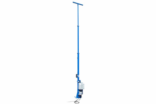 Larson Electronics 35 Foot Light Mast w/ Electric Winch Operation - 12' to 35' - Fold Over Light Boom - Four Stage Light Tower
