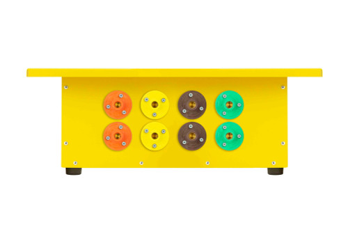 Larson Electronics 400A Portable Camlock Splitter Box - 480V 3-phase - (4 Sets) 150A Camlock Outputs - Yellow/N3R