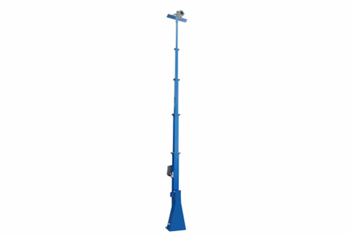Larson Electronics 30' 5-Stage Fixed Mount Light Mast w/ Explosion Proof Camera - Extends up to 30' - Collapses to 8.75' - Electric Winch - 4.0MP Resolution